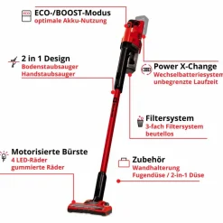 Akku-Stielstaubsauger »Power X-Change«, TE-SV 18 Li-Solo, Arbeitsbreite: 17,6 cm