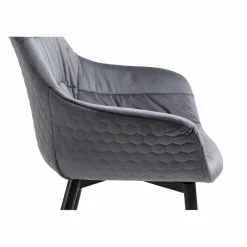 Armstuhl, BxH: 63 x 81,5 cm, Samt (100% Polyester)/Metall