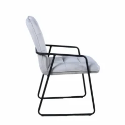 Armstuhl, Höhe: 88 cm, hellgrau/schwarz, 2 stk