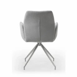Armstuhl, mit 180° Drehfunktion, BxH: 60 x 89 cm, Strukturstoff/Edelstahl