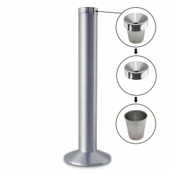 Aschenbecher, BxHxL: 40 x 81 x 40 cm, für: innen & außen
