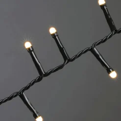 Außenlichterkette, gefrostet, Stecker, schwarz