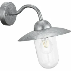 Außenwandleuchte »MILTON«, max. 60W, E27, (BxH): 24 x 31 cm, silber