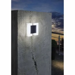 Außenwandleuchte »SITIA«, 2x4,8W, 1100 lm, 3000 k, nickel-matt, IP44, (HxL): 18 x 18 cm