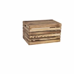 Aufbewahrungsbox, BxHxL: 37 x 30 x 50 cm, braun-geflammt