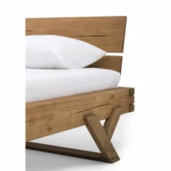 Balkenbett, Fichtenholz, Vintage-Finish, Y-Beine