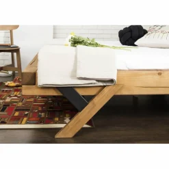 Balkenbett, Fichtenholz, Vintage-Finish, Y-Beine