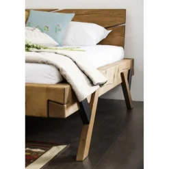 Balkenbett, Fichtenholz, Vintage-Finish, Y-Beine