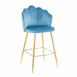 Barhocker, Höhe: 100 cm, blau/goldfarben, 2 stk