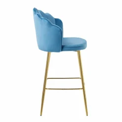 Barhocker, Höhe: 100 cm, blau/goldfarben, 2 stk