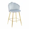 Barhocker, Höhe: 100 cm, hellgrau/goldfarben, 2 stk