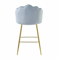 Barhocker, Höhe: 100 cm, hellgrau/goldfarben, 2 stk
