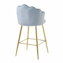 Barhocker, Höhe: 100 cm, hellgrau/goldfarben, 2 stk