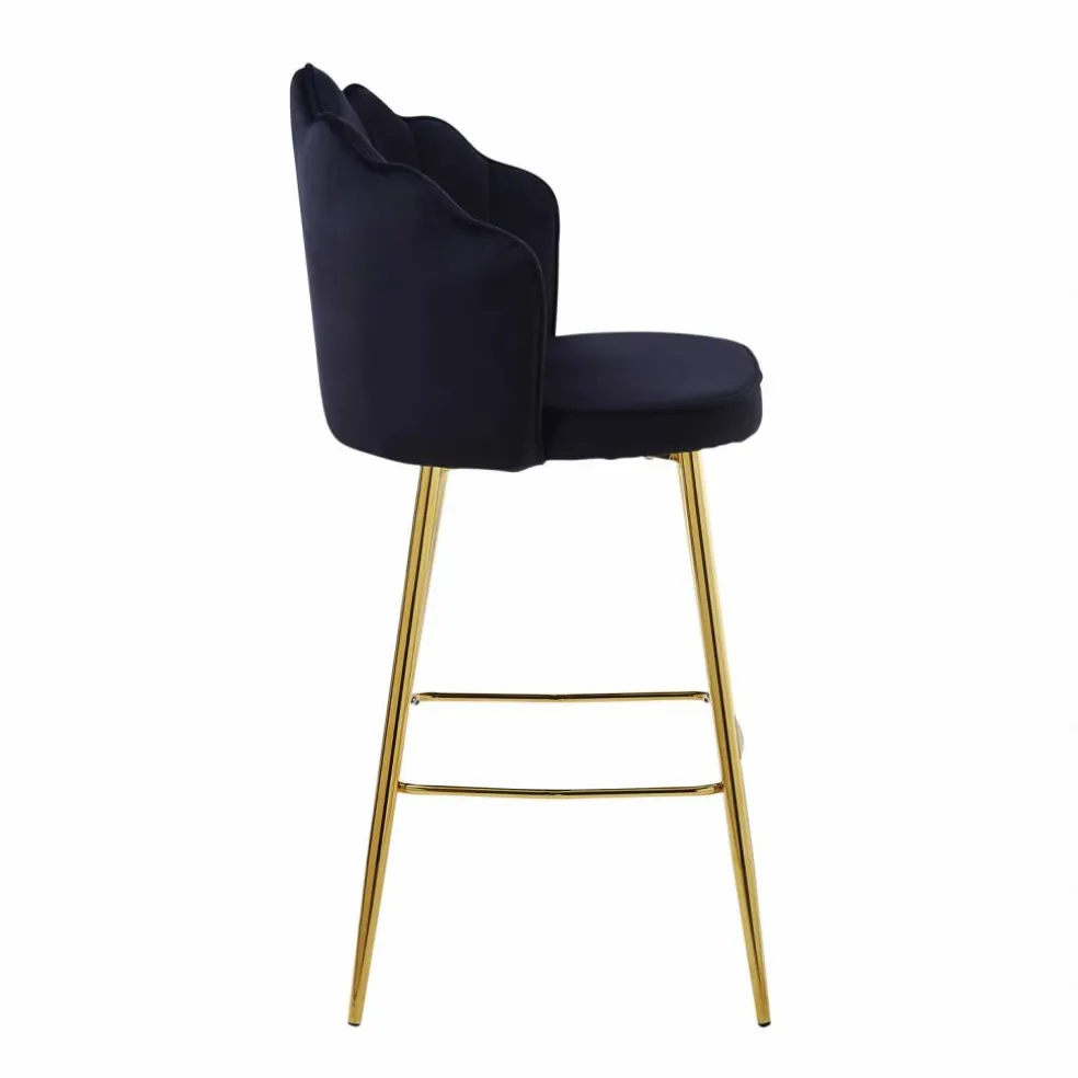 Barhocker, Höhe: 100 cm, schwarz/goldfarben, 2 stk