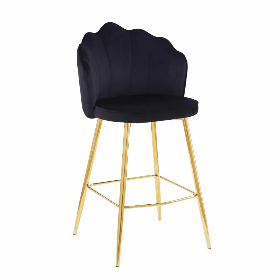 Barhocker, Höhe: 100 cm, schwarz/goldfarben, 2 stk