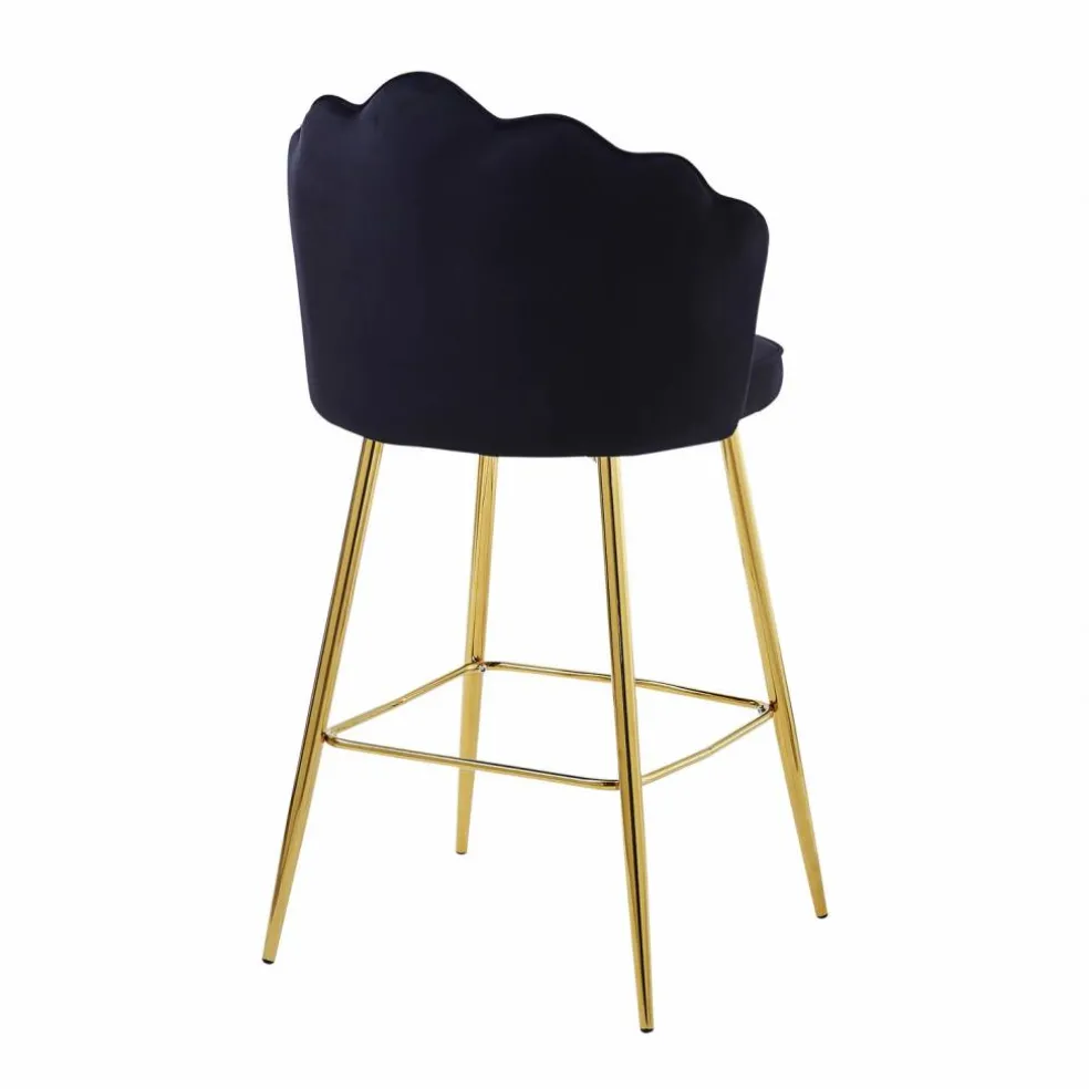 Barhocker, Höhe: 100 cm, schwarz/goldfarben, 2 stk