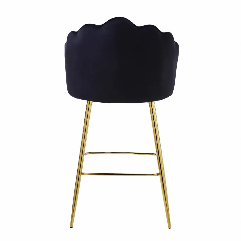 Barhocker, Höhe: 100 cm, schwarz/goldfarben, 2 stk