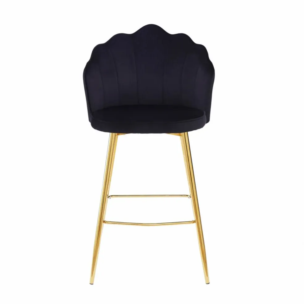 Barhocker, Höhe: 100 cm, schwarz/goldfarben, 2 stk