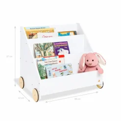 Bücherregal, BxHxL: 65 x 57 x 42 cm, weiß