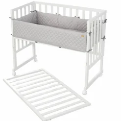 Beistellbett, (BxL): 49,5 cm x 90 cm, Holz, weiß