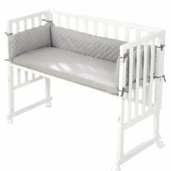Beistellbett, (BxL): 49,5 cm x 90 cm, Holz, weiß
