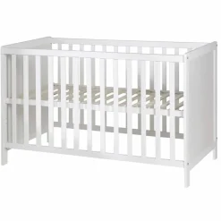 Beistellbett, (BxL): 66 cm x 121,5 cm, Holz, weiß