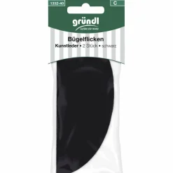 Bügelflicken, black, Polyurethan (PU)/Polyester