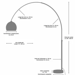 Bogenlampe, E27, Höhe: 230 cm