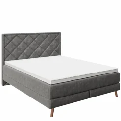Boxspringbett »AUDREY«, BxHxL: 150 x 118 x 210 cm, Holz/Metall/Kunststoff