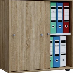 Büroschrank »Lona L mit Schiebetüren«, BxHxL: 37 x 74 x 70 cm, Holzwerkstoff