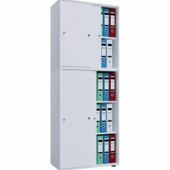 Büroschrank »Lona XXL mit Schiebetüren«, BxHxL: 37 x 183 x 70 cm, Holzwerkstoff