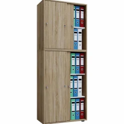 Büroschrank »Lona XXL mit Schiebetüren«, BxHxL: 37 x 183 x 70 cm, Holzwerkstoff