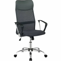 Bürostuhl, Höhe: 111 cm, grau/chromfarben