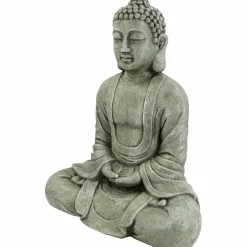 Buddha, BxH: 34 x 80 cm, Magnesia, grau