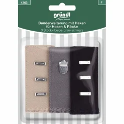 Bunderweiterung, beige/grau/schwarz, Baumwolle/Polyester