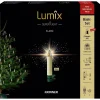 Christbaumkerzen Lumix Superlight Flame mini, Elfenbein, 12er