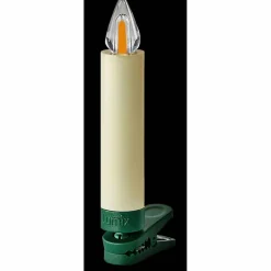 Christbaumkerzen Lumix Superlight Flame mini, Elfenbein, 12er