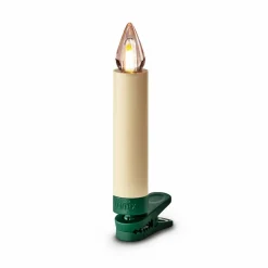 Christbaumkerzen Lumix Superlight Flame mini, Elfenbein, 12er