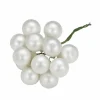 Christbaumschmuck, Ø: 2 cm, Uni, weiß, 12 Stück