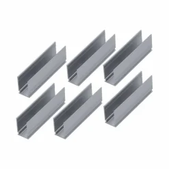 Clip, Aluminium, weiss