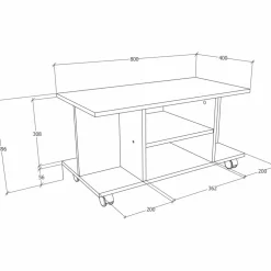 Couchtisch »Findula«, BxHxL: 80 x 40 x 40 cm