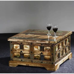 Couchtisch »KALANKA«, BxLxH: 70 x 70 x 40 cm, Mangoholz/Akazienholz