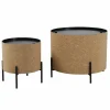 Couchtisch, natur/schwarz, BxT: 63 x 63 cm