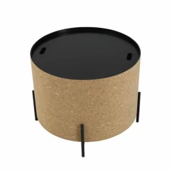 Couchtisch, natur/schwarz, BxT: 63 x 63 cm