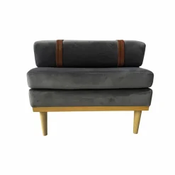 Daybed, Samt, mit Kopf- und Nackenstütze