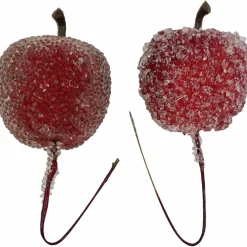 Deko-Apfel-Pick, Kunststoff, rot