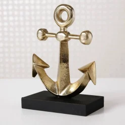 Dekoaufsteller, Aluminium, goldfarben/schwarz