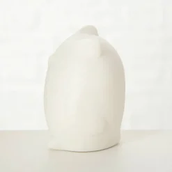 Dekoaufsteller »Eule«, BxH: 6 x 9 cm, Dolomitgestein, weiß
