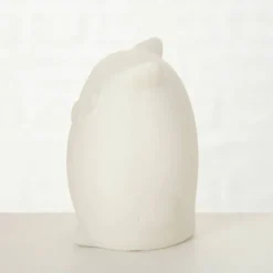 Dekoaufsteller »Eule«, BxH: 6 x 9 cm, Dolomitgestein, weiß