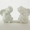 Dekofigur »ENGEL SITZEND«, BxH: 9 x 11 cm, Porzellan, weiß